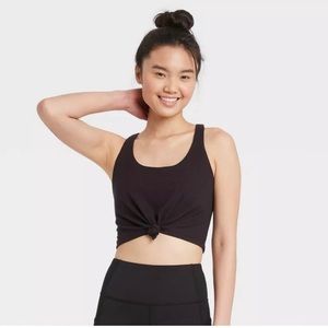 JoyLab ribbed knotted sports bra NWT